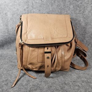 Botkier Warren Convertible Tan Beige Genuine Leather Backpack READ